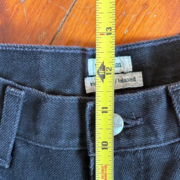 Vintage LL Bean Black Denim Jeans Original Fit Relaxed Size 10 Petite - Picture 4 of 6